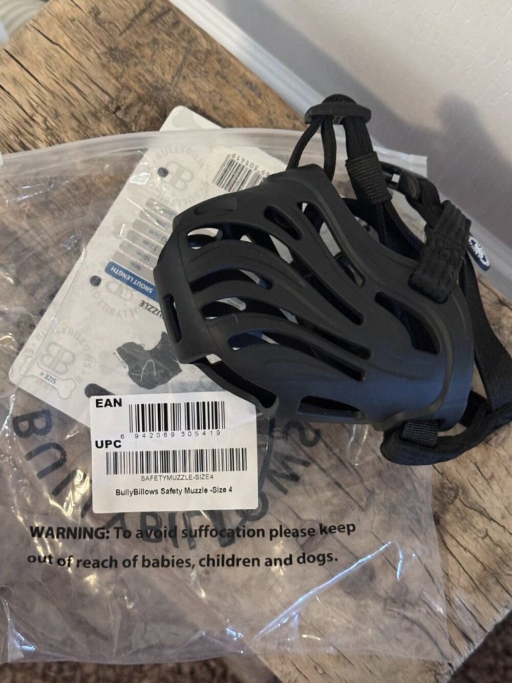 BullyBillows Safety Muzzle Size 3